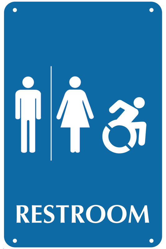 Standard Handicap Men's and Women's Restroom Sign