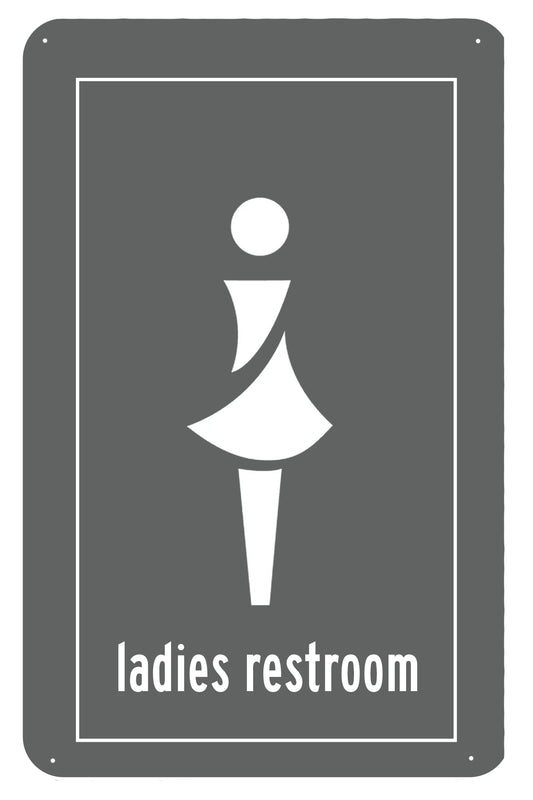 Fancy Ladies Restroom Sign