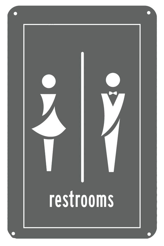 Fancy Restroom Sign- Gentleman's and Ladies