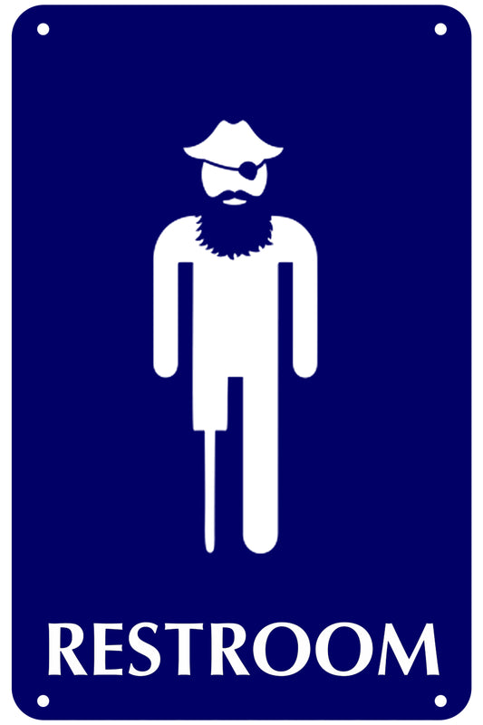 Men's Pirate Restroom Sign