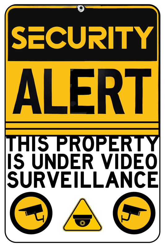 "Security Alert, This Property is Under Video Surveillance"